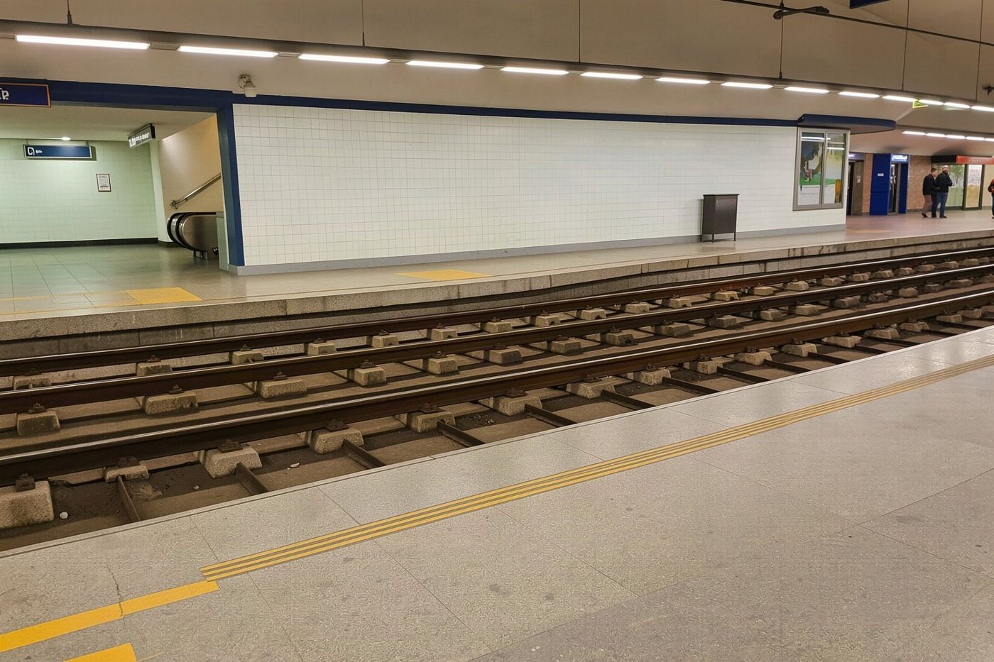 Uma plataforma do metro do Porto
