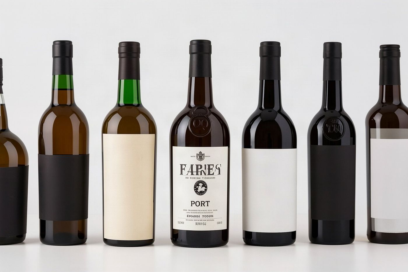 The label on a bottle of Port