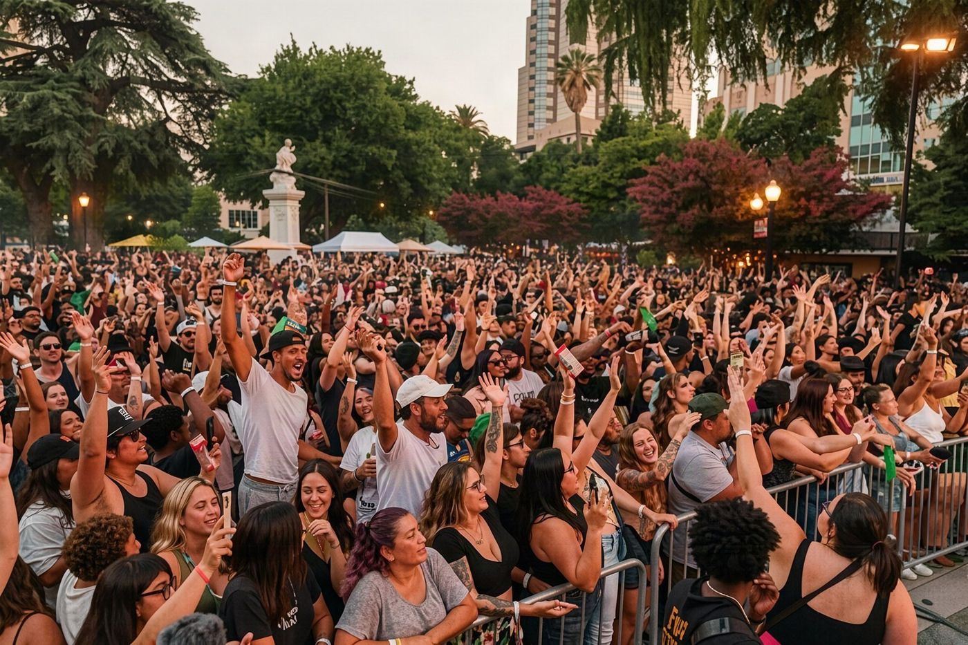 A ticketed concert in a Porto park
