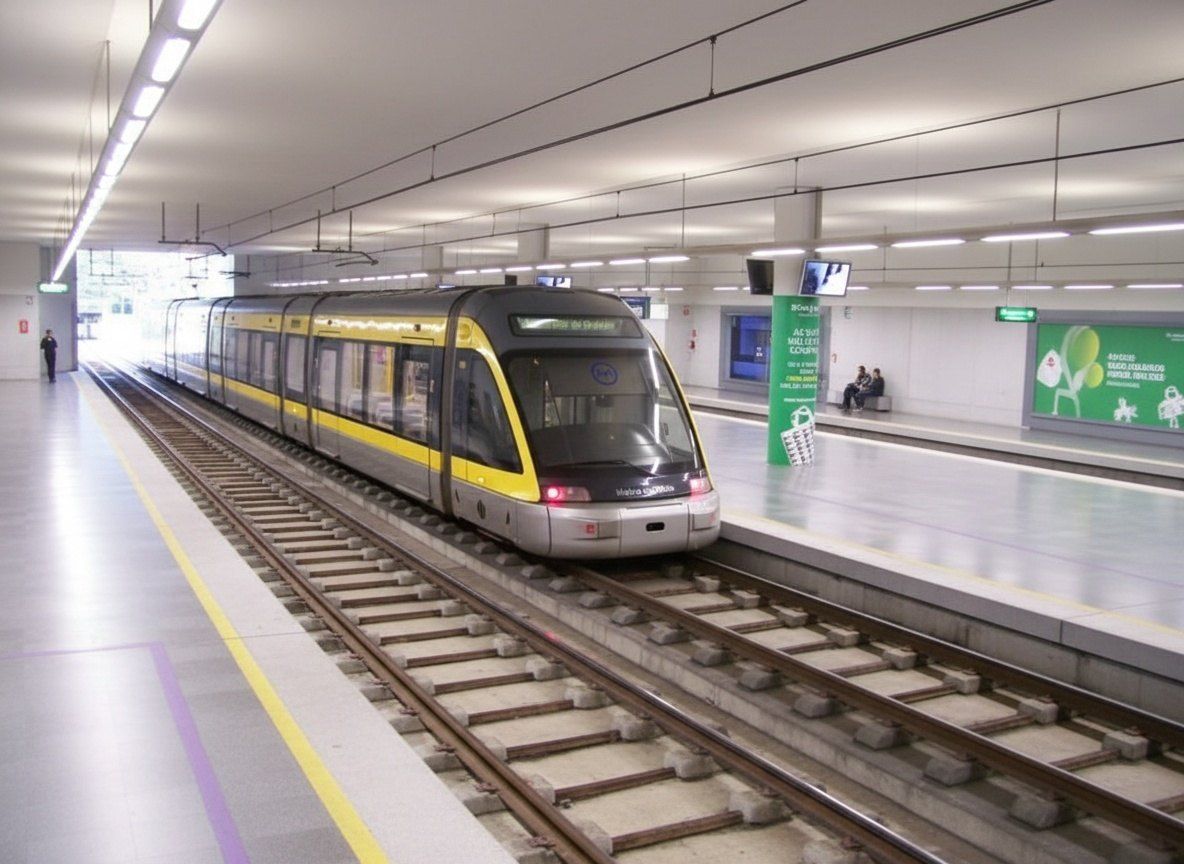 The metro at Porto airport