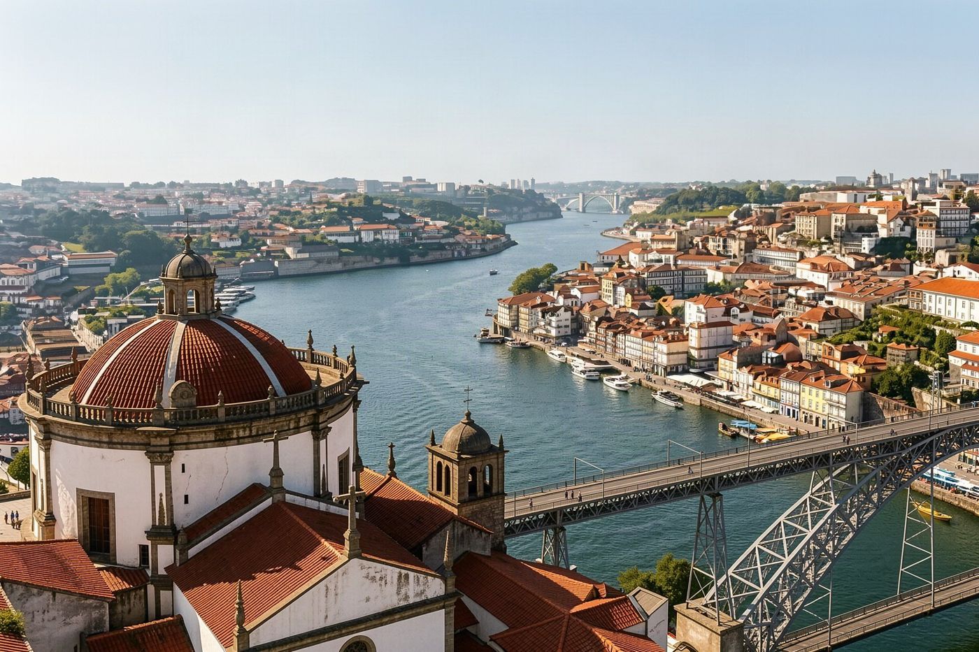 Porto's rooftops under summer sun