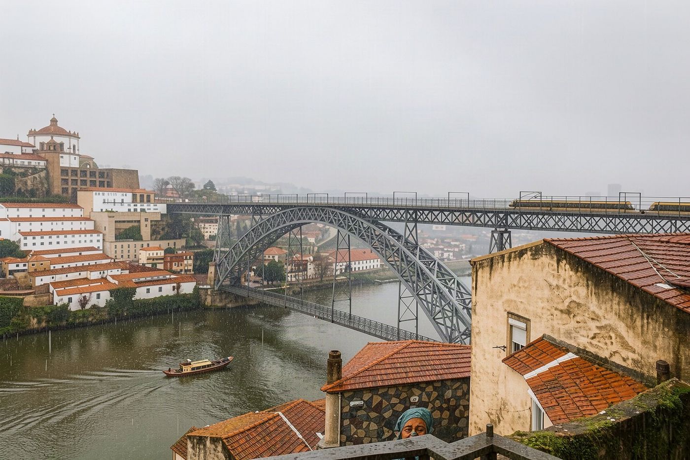 Un día lluvioso de diciembre en Oporto