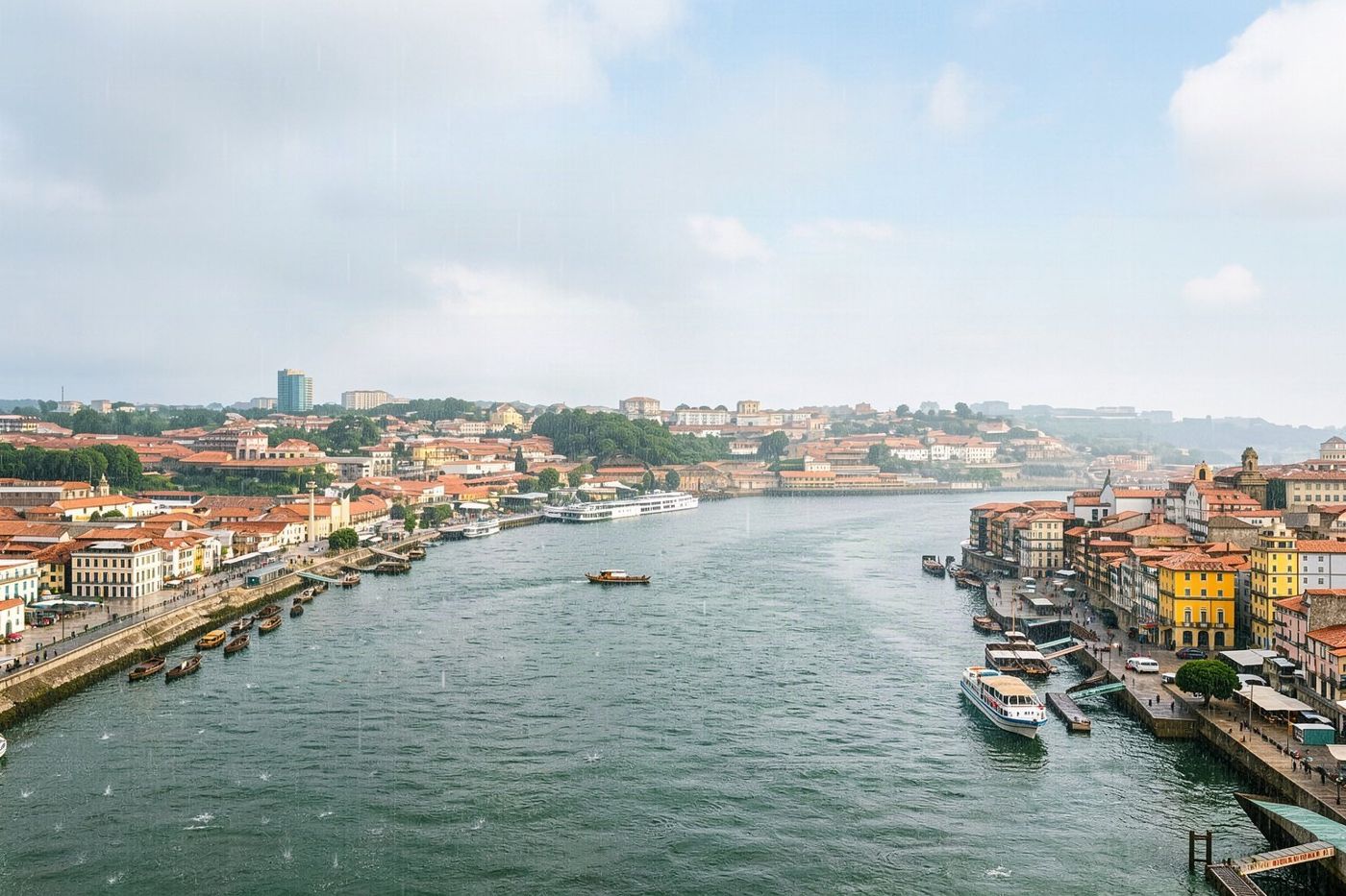 El tiempo sobre el Duero en Oporto