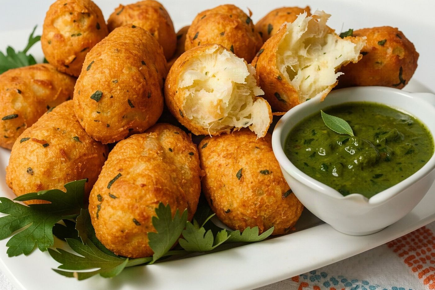 Pastéis di baccalà e caldo verde su un tavolo
