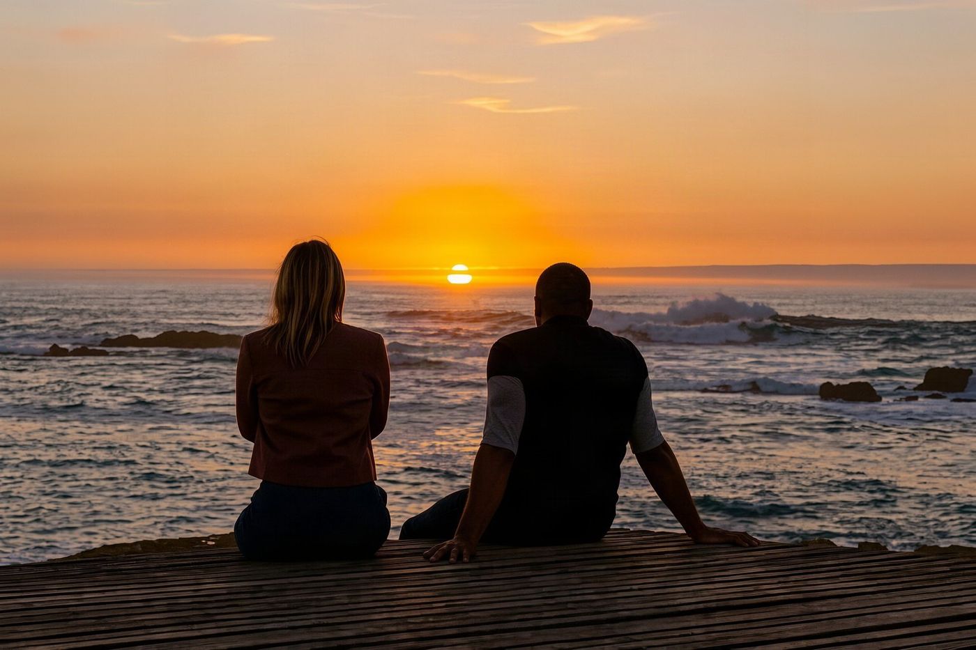 Sunset at Foz, where the river meets the Atlantic