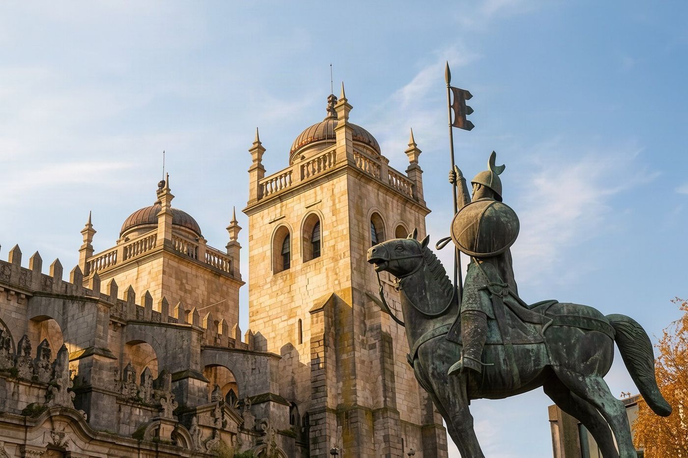 Porto cathedral above the old town